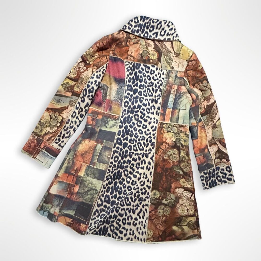 Papillon Multicolor Patchwork Teddy Duster Jacket… - image 5